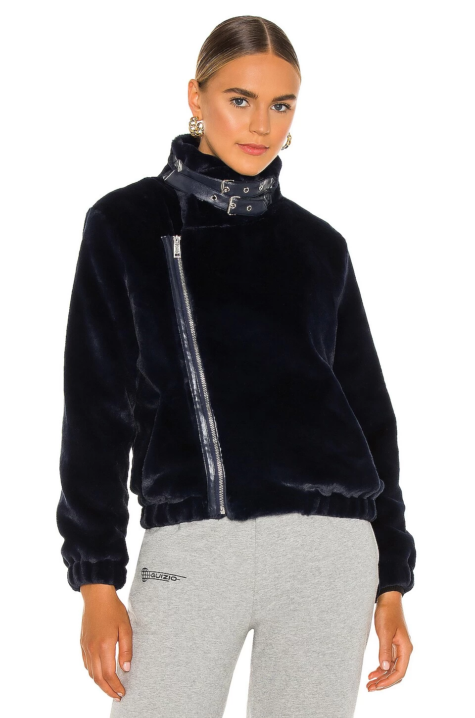 CHAQUETA PIEL SINTÉTICA ORLANDO Navy Blue 4 CHAQUETA PIEL SINTÉTICA ORLANDO Navy Blue - Image 2