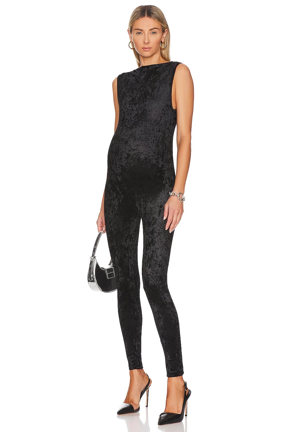 The Gia Black Velvet Jumpsuit Black 3 The Gia Black Velvet Jumpsuit Black