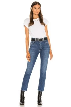 CITIZENS OF HUMANITY Charlotte High Rise Straight Dance Floor 9 CITIZENS OF HUMANITY Charlotte High Rise Straight Dance Floor -Fashion Women's Clothing Store CITI WJ1566 V4