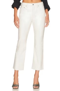 CITIZENS OF HUMANITY Isola Cropped Boot Recycled Leather Black -Fashion Women's Clothing Store CITI WP115 V1