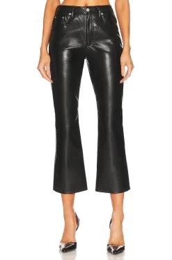 CITIZENS OF HUMANITY Isola Cropped Boot Recycled Leather Black -Fashion Women's Clothing Store CITI WP117 V1 1