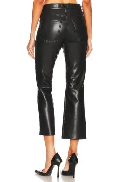 CITIZENS OF HUMANITY Isola Cropped Boot Recycled Leather Black -Fashion Women's Clothing Store CITI WP117 V3