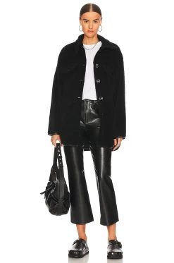 CITIZENS OF HUMANITY Isola Cropped Boot Recycled Leather Black -Fashion Women's Clothing Store CITI WP117 V4