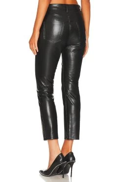 CITIZENS OF HUMANITY Jolene High Rise Vintage Slim Recycled Leather Black -Fashion Women's Clothing Store CITI WP118 V3