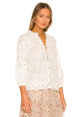 Alicia Blouse Ivory -Fashion Women's Clothing Store CLEO WS150 V2