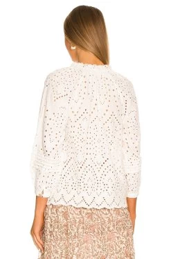 Alicia Blouse Ivory -Fashion Women's Clothing Store CLEO WS150 V3