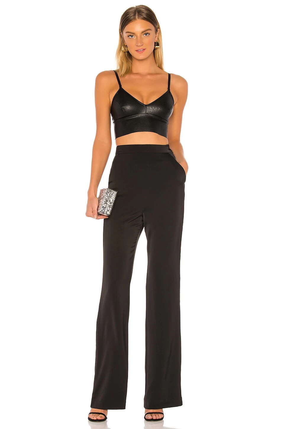 Commando Faux Leather Longline Bralette Black 6 Commando Faux Leather Longline Bralette Black - Image 4