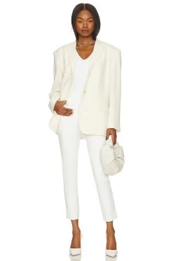 Commando Faux Leather Five Pocket Pant White -Fashion Women's Clothing Store CMAN WP103 V4