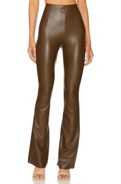 Commando Faux Leather Flare Legging Cadet
