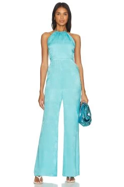 Camila Coelho Floriana Jumpsuit Bright Blue