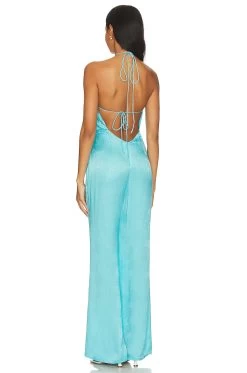 Camila Coelho Floriana Jumpsuit Bright Blue -Fashion Women's Clothing Store COEL WC26 V3