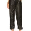 Camila Coelho Jackie Leather Pant Black -Fashion Women's Clothing Store COEL WP57 V1