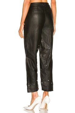 Camila Coelho Jackie Leather Pant Black 8 Camila Coelho Jackie Leather Pant Black -Fashion Women's Clothing Store COEL WP57 V3