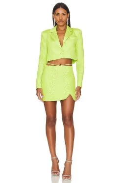 Camila Coelho Hannah Mini Skirt Apple Green -Fashion Women's Clothing Store COEL WQ167 V4