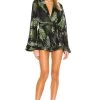 Camila Coelho Amelia Romper Black Palm -Fashion Women's Clothing Store COEL WR5 V1