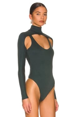 Camila Coelho Mabel Bodysuit Emerald Green -Fashion Women's Clothing Store COEL WS215 V3
