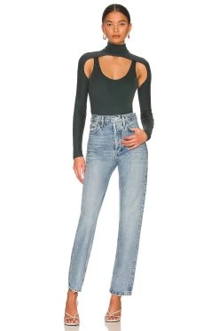 Camila Coelho Mabel Bodysuit Emerald Green -Fashion Women's Clothing Store COEL WS215 V5