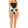 Camila Coelho Beso One Piece Black & White -Fashion Women's Clothing Store COEL WX16 V1