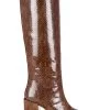 Bo Glossy Snake Boot Sepia -Fashion Women's Clothing Store CRIX WZ15 V1