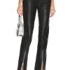 Phoenix Zip Leather Pant Black