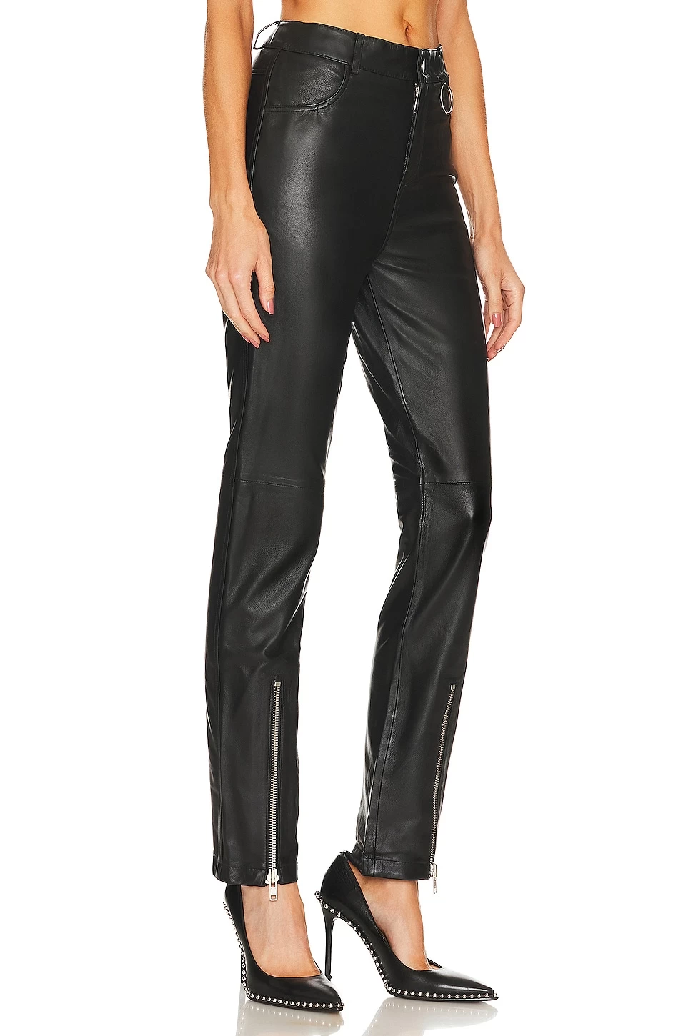 Phoenix Zip Leather Pant Black 4 Phoenix Zip Leather Pant Black - Image 2