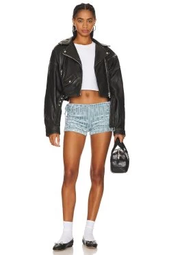 Velvet Tie Short Hydrangea -Fashion Women's Clothing Store DGUI WF9 V4