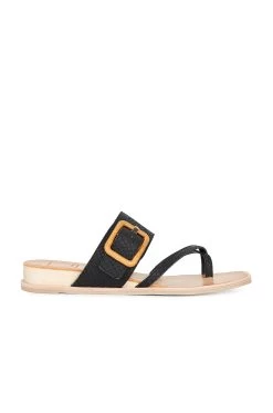 Dolce Vita Perris Sandal Black Embossed Leather
