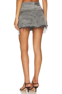 Vintage Double Mini Skirt Black -Fashion Women's Clothing Store EBDR WQ18 V3