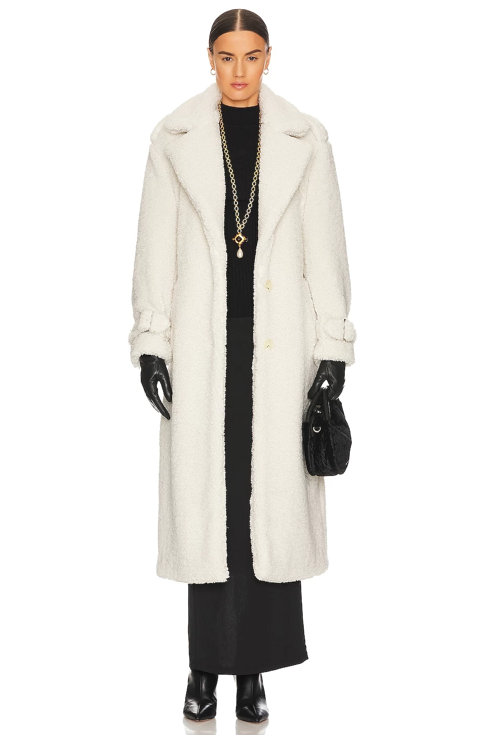Harri Oversized Teddy Coat Bone 3 Harri Oversized Teddy Coat Bone