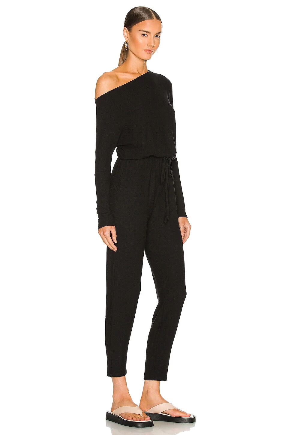 Peached Jersey Slouch Jumpsuit Black 4 Peached Jersey Slouch Jumpsuit Black - Image 2