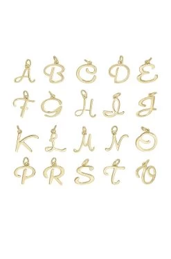 Script Necklace Gold -Fashion Women's Clothing Store EPIC WL133 V3