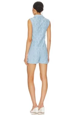 FIORUCCI Boucle Towelling Play Suit Blue 8 FIORUCCI Boucle Towelling Play Suit Blue -Fashion Women's Clothing Store FIOR WR1 V3