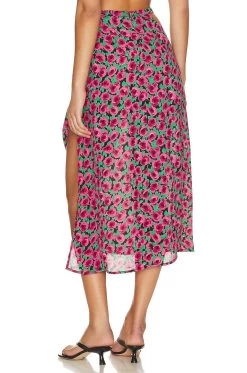 Barolo Midi Skirt Red -Fashion Women's Clothing Store FORL WQ208 V3