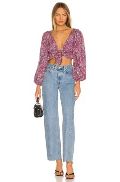 Tonya Crop Top Purple -Fashion Women's Clothing Store FORL WS495 V4