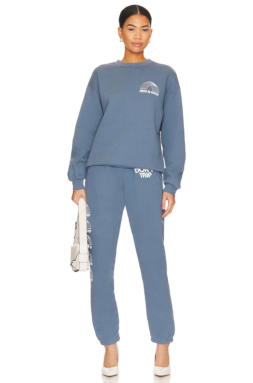 Rainbow Heavy Fleece Sweatshirt Worn Indigo 6 Rainbow Heavy Fleece Sweatshirt Worn Indigo - Image 4