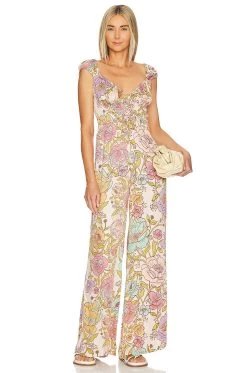 FREE PEOPLE Rolling Hills Jumpsuit Bluebell Combo -Fashion Women's Clothing Store FREE WC256 V1