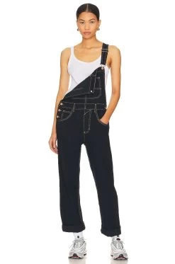 FREE PEOPLE X We The Free Ziggy Denim Overall Inky Indigo 15 FREE PEOPLE X We The Free Ziggy Denim Overall Inky Indigo -Fashion Women's Clothing Store FREE WC296 V1