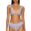 FREE PEOPLE X Intimately FP Feeling Frilly Triangle Bralette In Blue Blue -Fashion Women's Clothing Store FREE WI632 V1