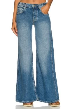 FREE PEOPLE Lovefool Low Rise Jean Blue Jade