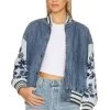 FREE PEOPLE Team Spirit Jacket Stone Blue -Fashion Women's Clothing Store FREE WO767 V1