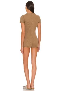 FREE PEOPLE Early Night Romper Washed Army -Fashion Women's Clothing Store FREE WR197 V3