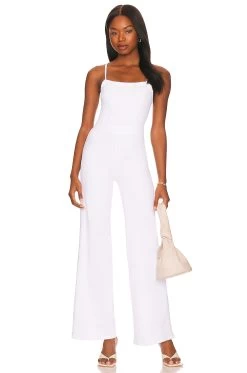 GOOD AMERICAN Vacay Jumpsuit White001