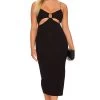 GOOD AMERICAN Cut Out Cord Dress Black001 -Fashion Women's Clothing Store GAME WD6 V1