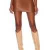 GOOD AMERICAN BTL Mini Skirt Burnt Caramel002 -Fashion Women's Clothing Store GAME WQ11 V1
