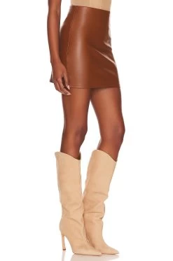 GOOD AMERICAN BTL Mini Skirt Burnt Caramel002 -Fashion Women's Clothing Store GAME WQ11 V3
