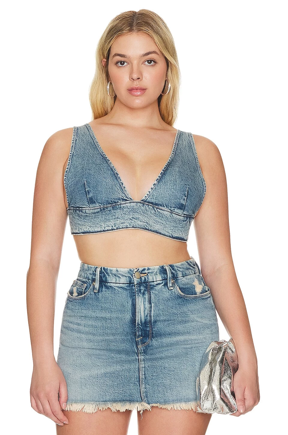 GOOD AMERICAN Denim Bra Indigo357 4 GOOD AMERICAN Denim Bra Indigo357 - Image 2