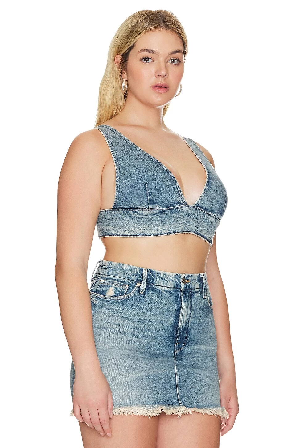 GOOD AMERICAN Denim Bra Indigo357 6 GOOD AMERICAN Denim Bra Indigo357 - Image 4
