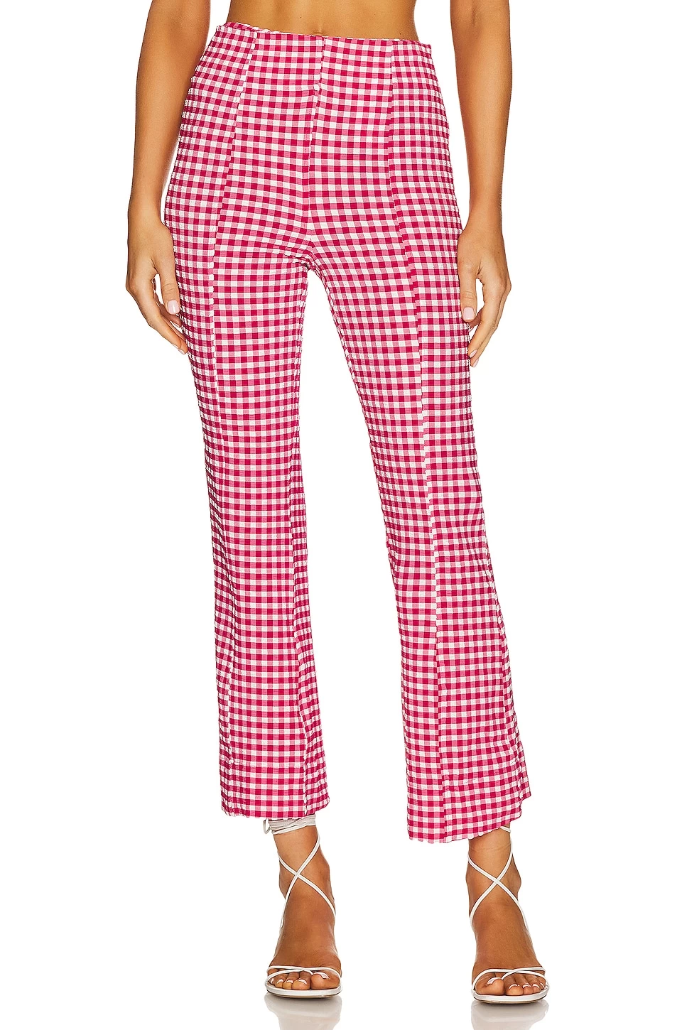 Ganni Seersucker Cropped Pants Love Potion 3 Ganni Seersucker Cropped Pants Love Potion
