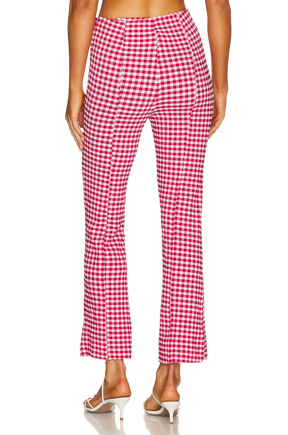 Ganni Seersucker Cropped Pants Love Potion 5 Ganni Seersucker Cropped Pants Love Potion - Image 3