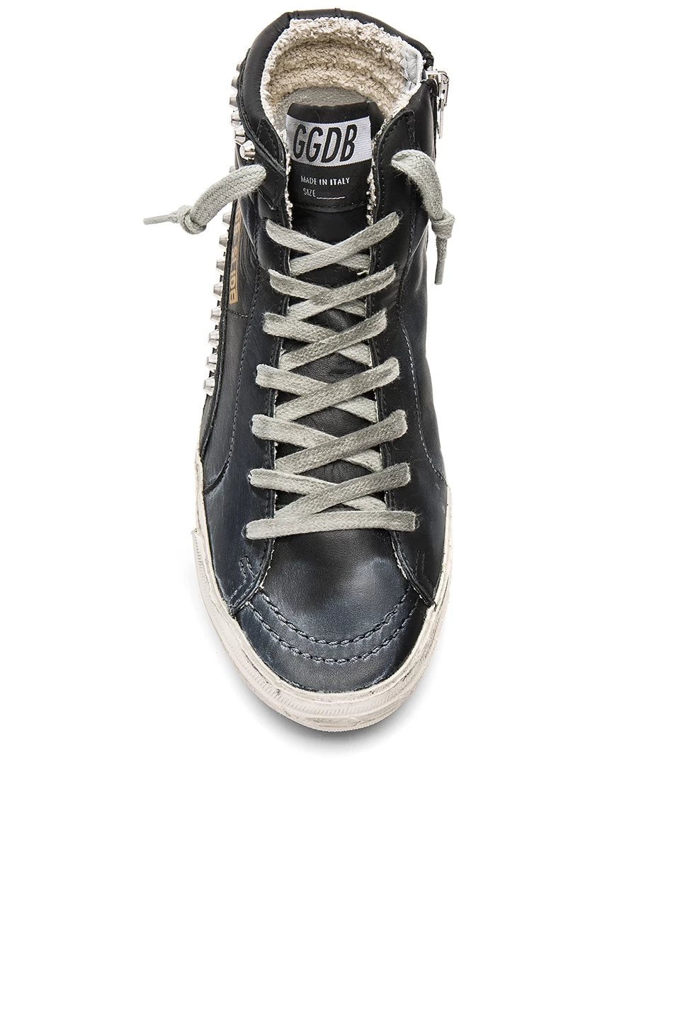 Golden Goose Slide Sneaker Black Leather Studs 6 Golden Goose Slide Sneaker Black Leather Studs - Image 4